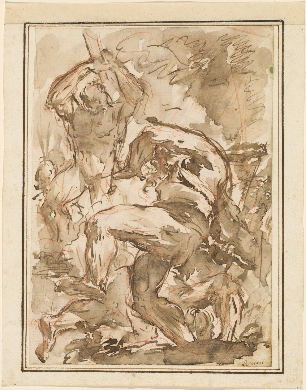 Uma batalha de homens nus de Giovanni Battista Piranesi