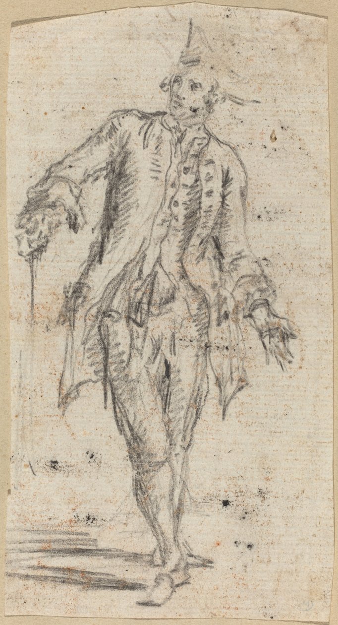 Um cavalheiro com uma bengala de Giovanni-Battista Piranesi