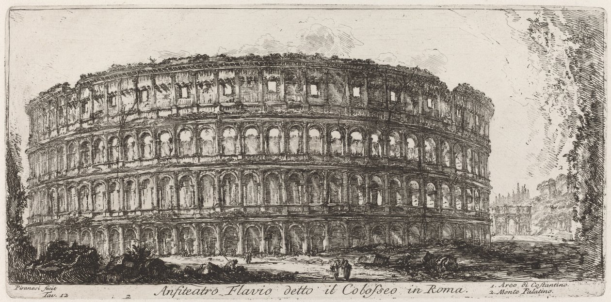 Anfiteatro Flaviano conhecido como o Coliseu de Giovanni Battista Piranesi