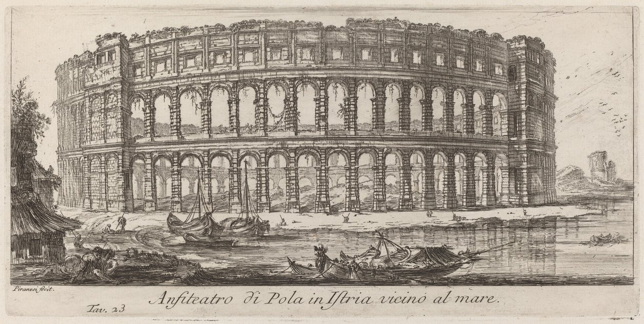 Pula anfiteatro na Ístria de Giovanni Battista Piranesi