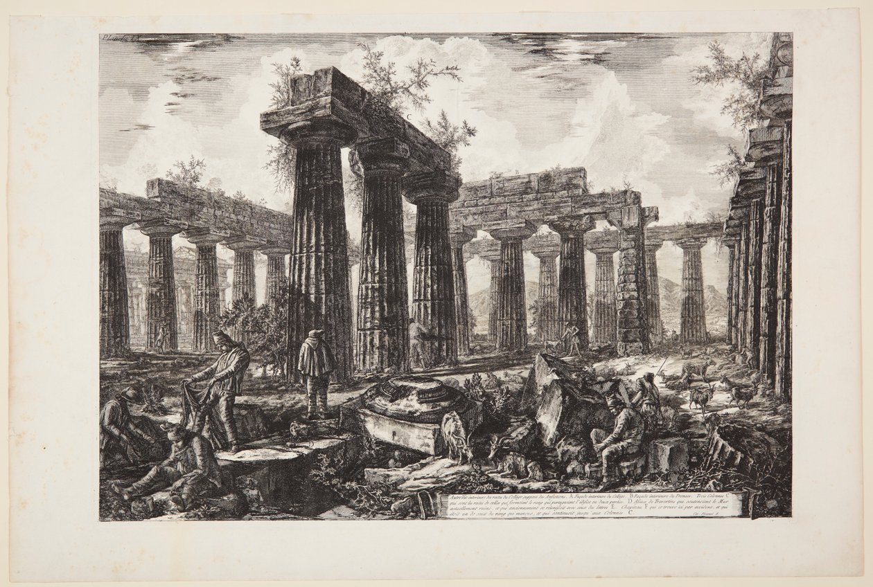 Outra vista dos restos do chamado Collegio degli Anfizioni [...] de Giovanni Battista Piranesi