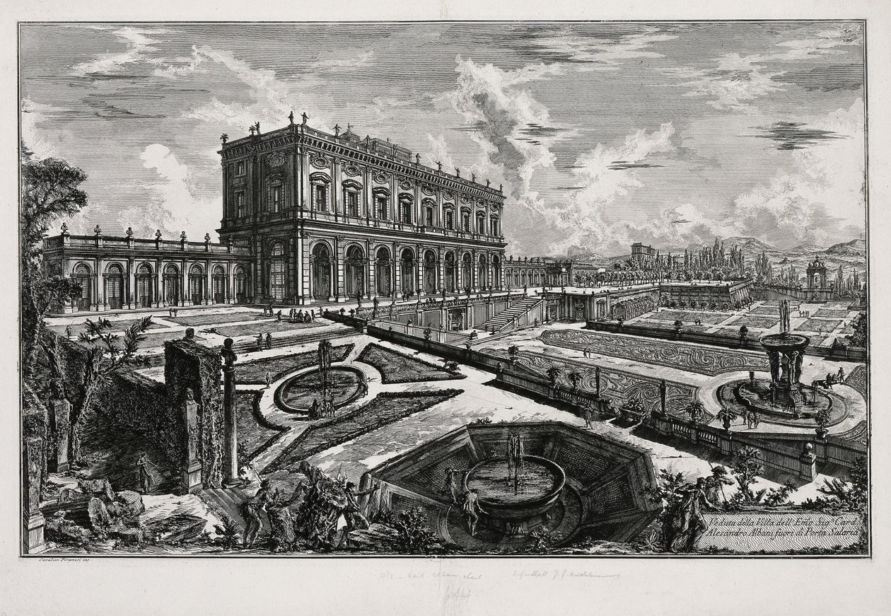 Vista da Villa Albani diante da Porta Salaria (de: Vedute di Roma) de Giovanni Battista Piranesi