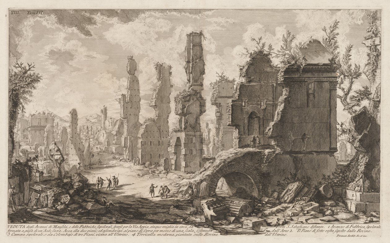 Antiguidades de Roma: A Via Ápia de Giovanni Battista Piranesi