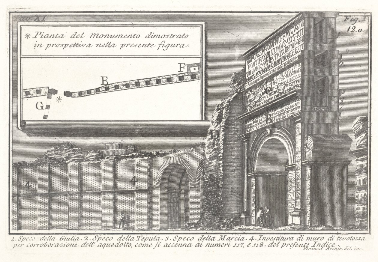 Aqueduto da Acqua Giulia, Speco della Giulia de Giovanni Battista Piranesi