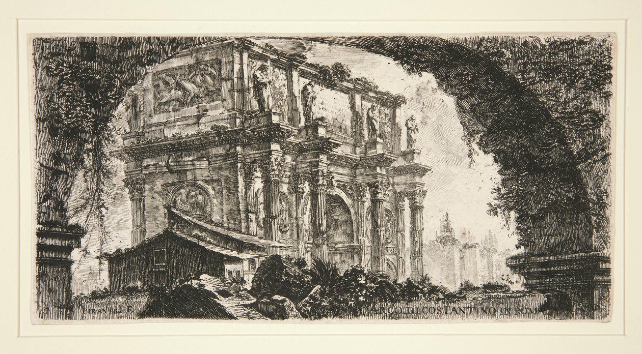 Arco de Constantino em Roma, de algumas vistas de arcos triunfais e outros monumentos de Giovanni Battista Piranesi
