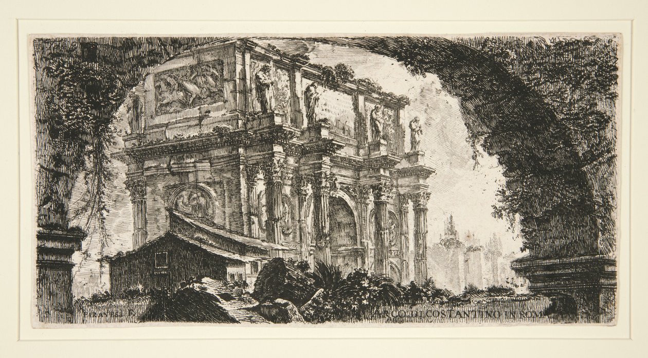 Arco de Constantino em Roma, de Algumas vistas de arcos triunfais e outros monumentos de Giovanni Battista Piranesi
