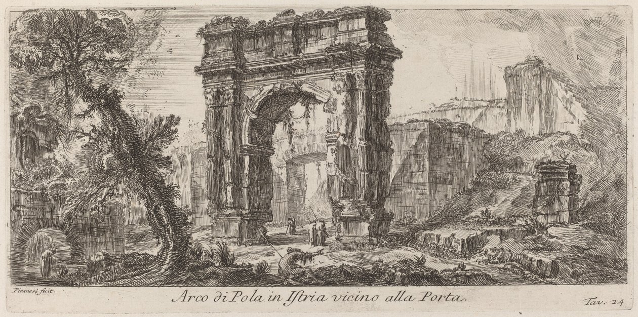 Arco de Pula na Ístria de Giovanni Battista Piranesi
