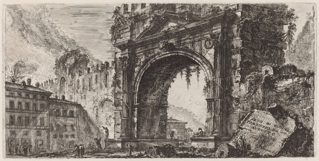 Arco de Rimino feito por Augusto de Giovanni Battista Piranesi