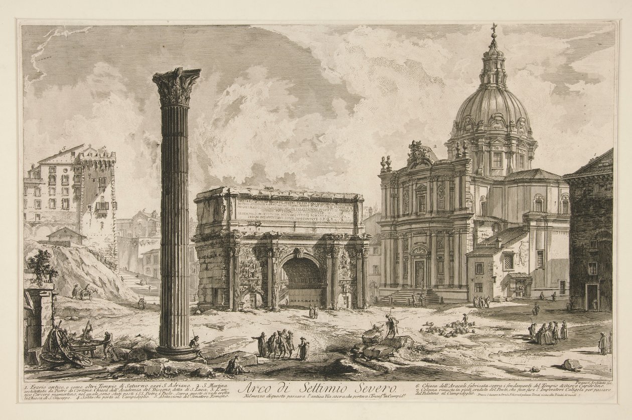 Arco de Septímio Severo (Arco de Septímio Severo), de Vistas de Roma de Giovanni Battista Piranesi