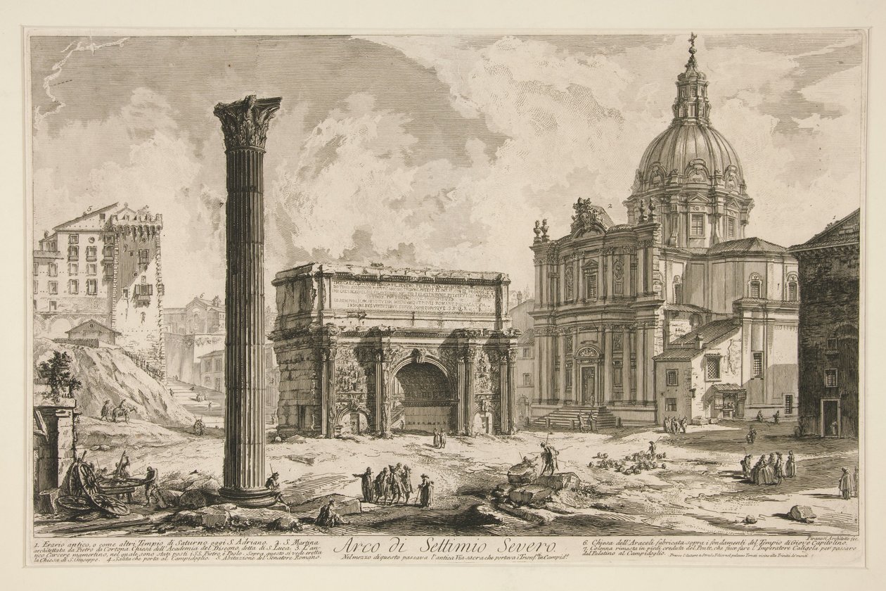 Arco de Septímio Severo, de Vedute di Roma de Giovanni Battista Piranesi