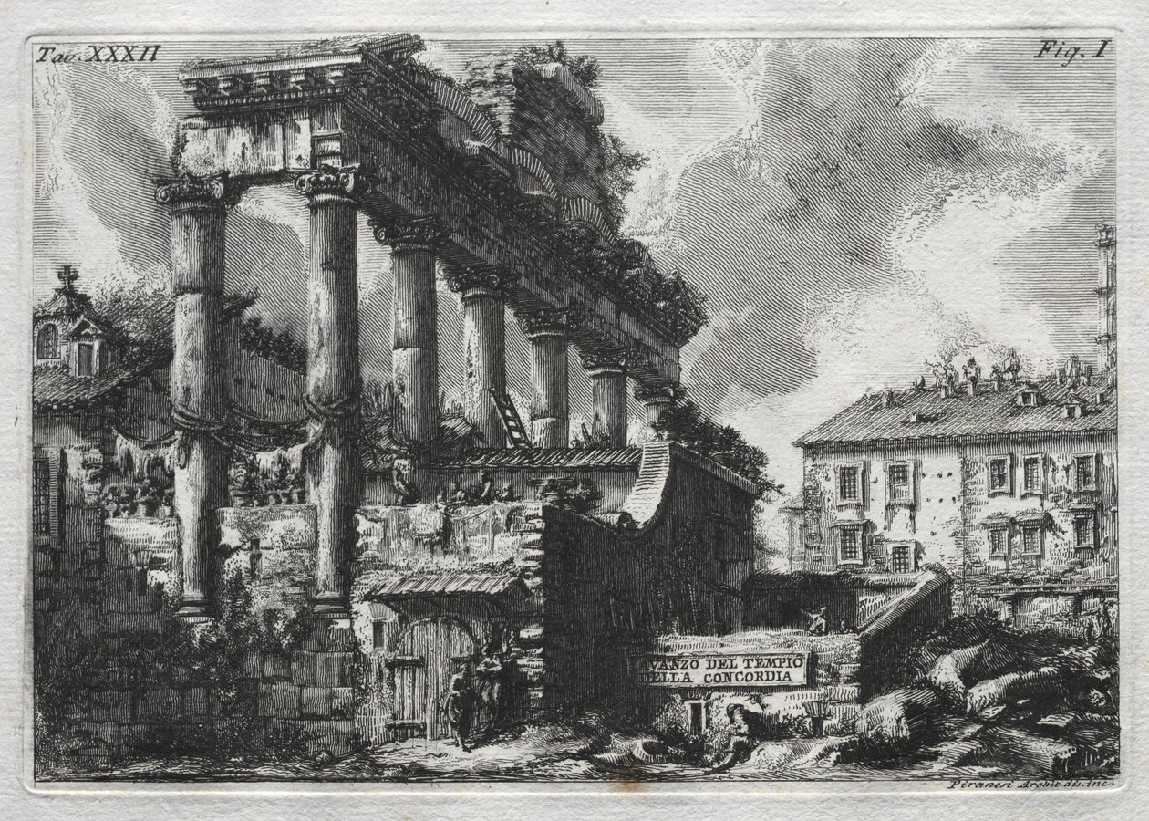 Avanco do Templo da Concórdia de Giovanni Battista Piranesi