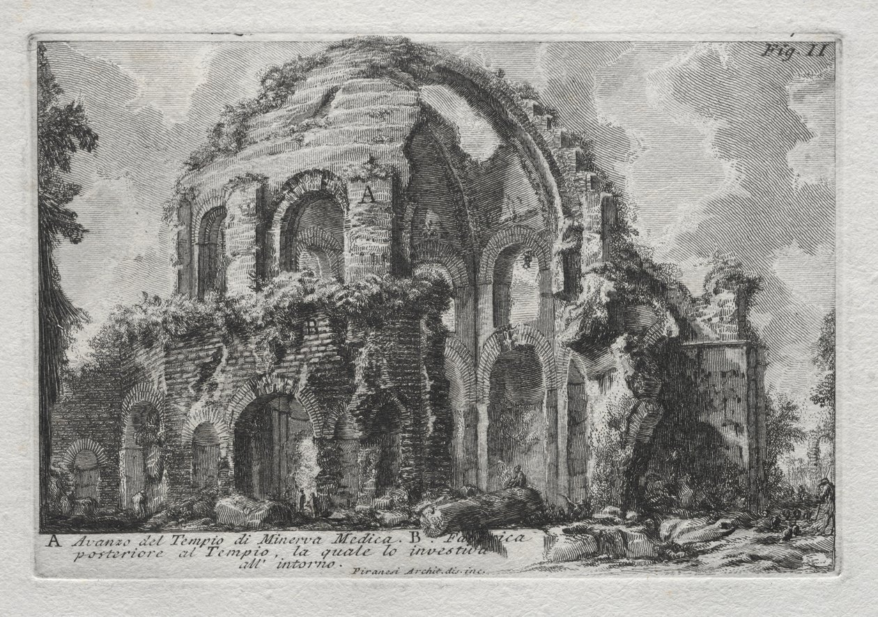 Remanescente do Templo de Minerva Medica de Giovanni Battista Piranesi