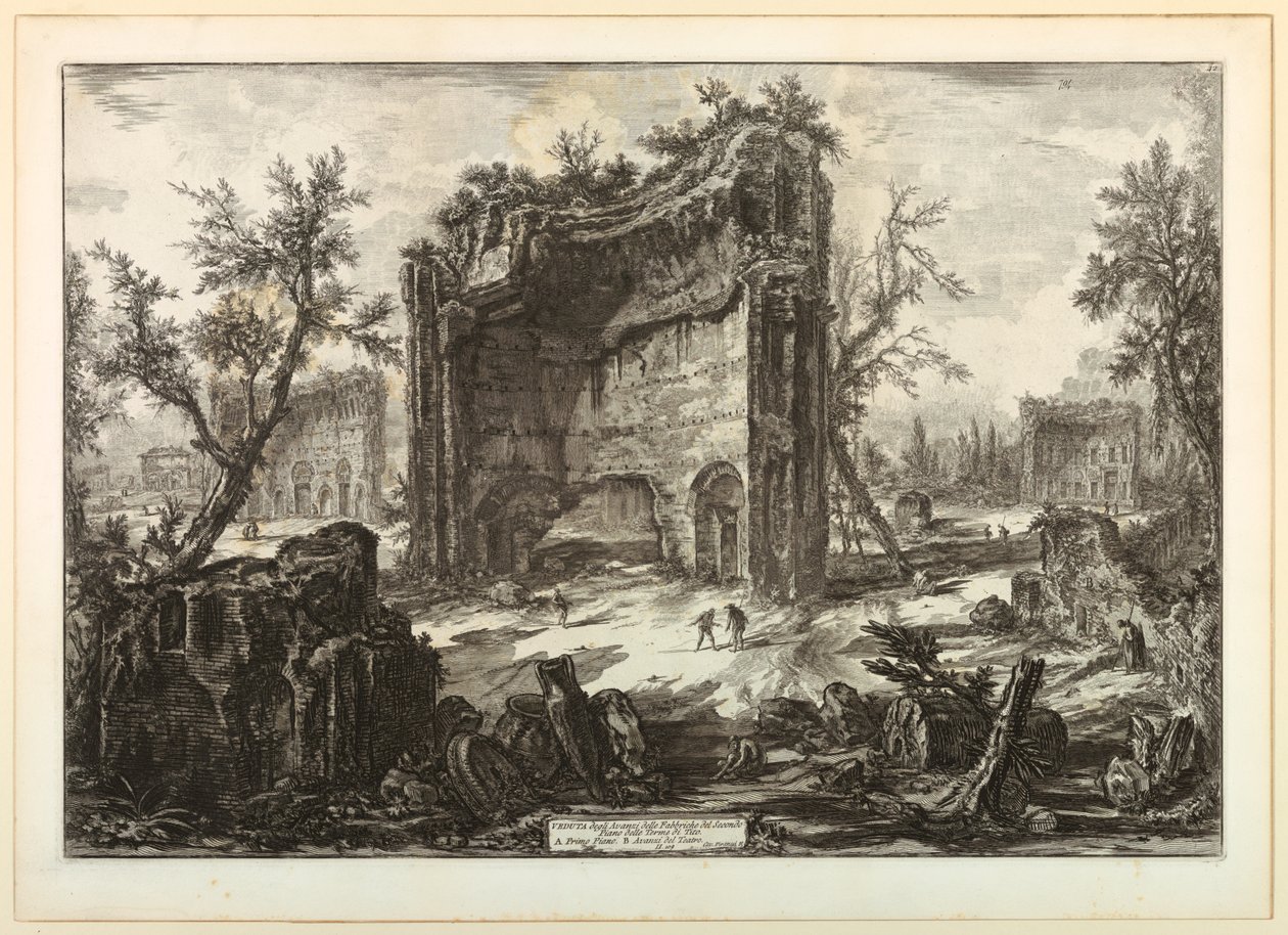 Banhos de Trajano de Giovanni Battista Piranesi