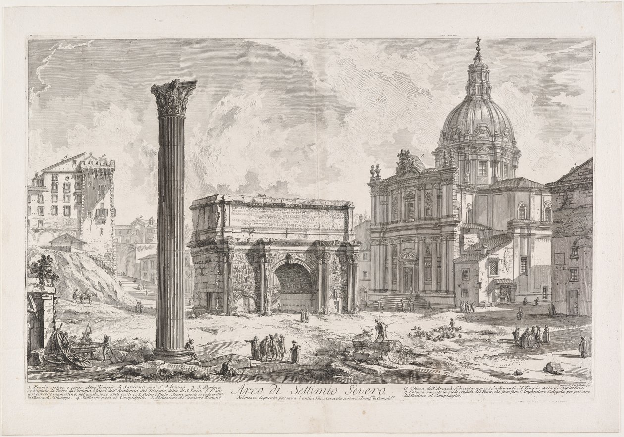 Arco de Septímio Severo de Giovanni Battista Piranesi