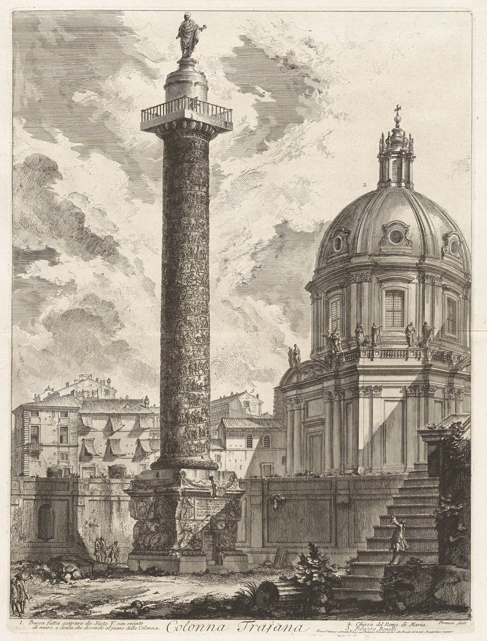 Coluna de Trajano, de Vedute di Roma (Vistas de Roma) de Giovanni Battista Piranesi