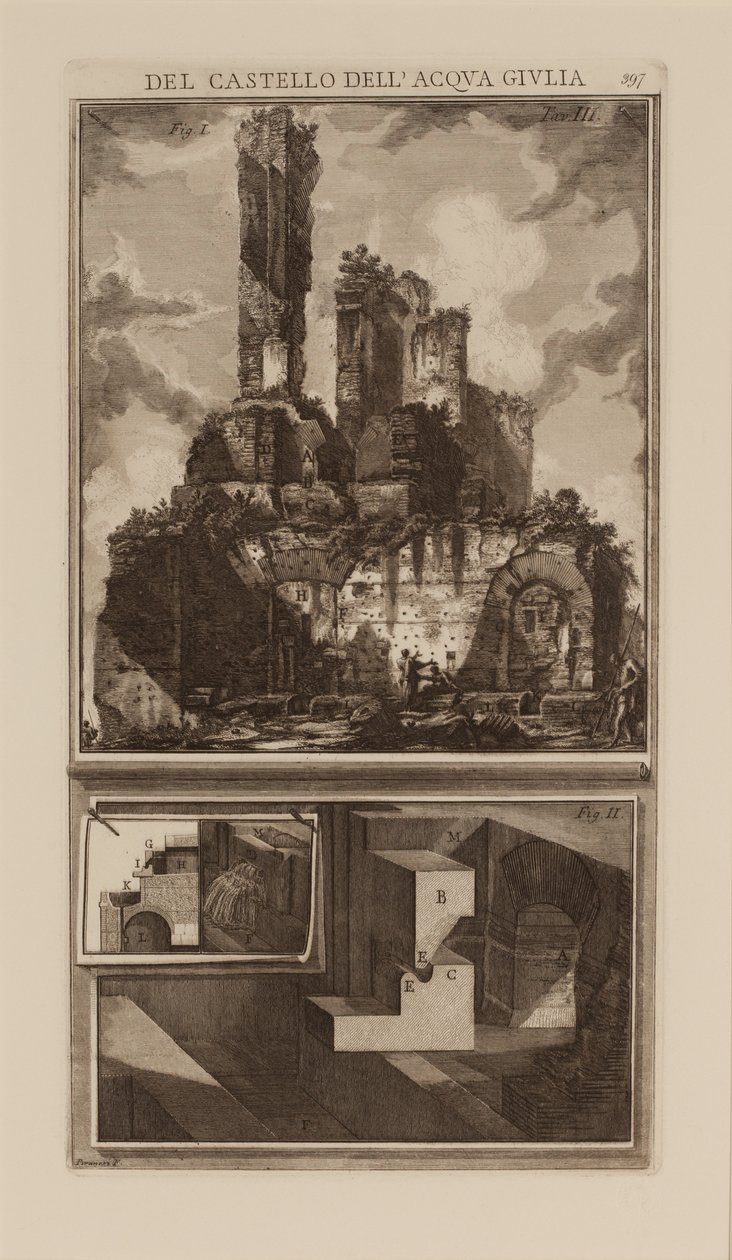 Sobre a nascente do Acqua Giulia, Del Castello dell &39;Acqua Giulia de Giovanni Battista Piranesi