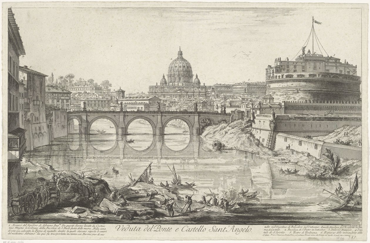 Engelenbrug en Engelenburcht te Rome
Vista da Ponte e do Castelo Sant