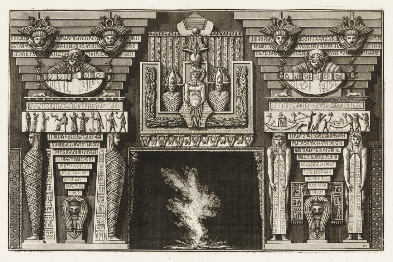 Chaminé etrusca, de diferentes maneiras de enfeitar os caminhos de Giovanni Battista Piranesi