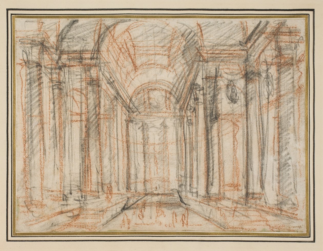 Fantasia baseada na varanda do Panteão de Giovanni Battista Piranesi