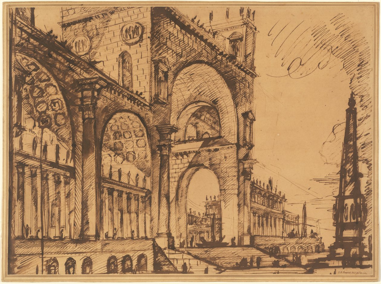 Fantasia em um magnífico arco triunfal de Giovanni Battista Piranesi