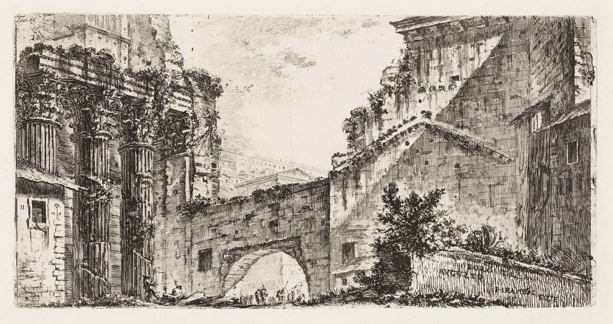 Fórum de Augusto, placa 15 de Algumas Vistas dos Arcos do Triunfo e outros monumentos de Giovanni Battista Piranesi