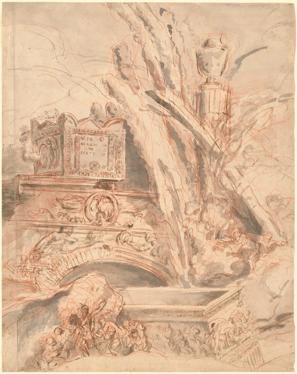 Grottesco com o túmulo de Nero de Giovanni Battista Piranesi