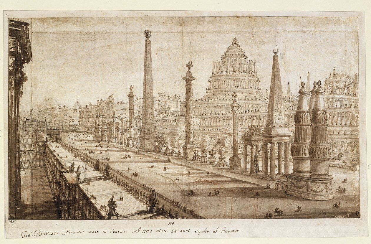 Reconstrução ideal do Circo Máximo de Giovanni Battista Piranesi