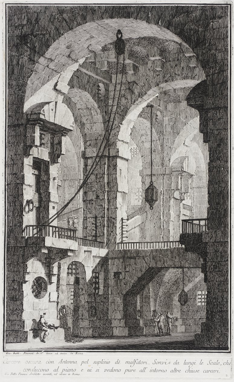 Interior de uma prisão de Giovanni Battista Piranesi