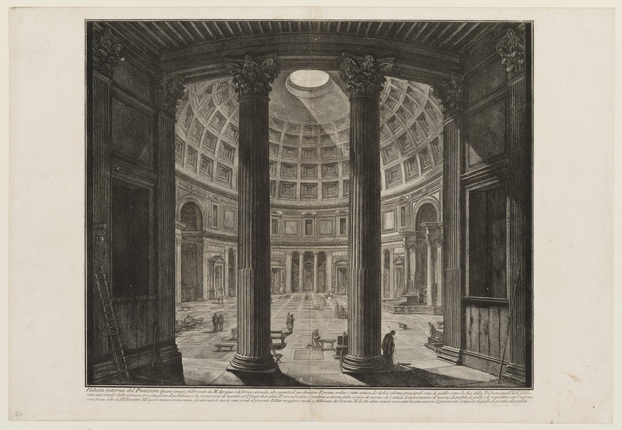 Interior do Panteão de Giovanni Battista Piranesi