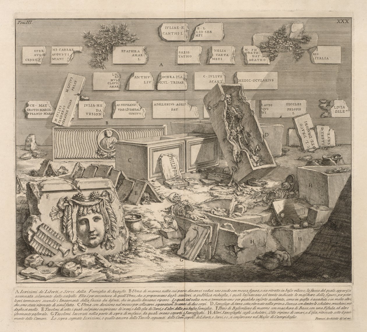 Inscrições de Liberti e Servi de Giovanni Battista Piranesi