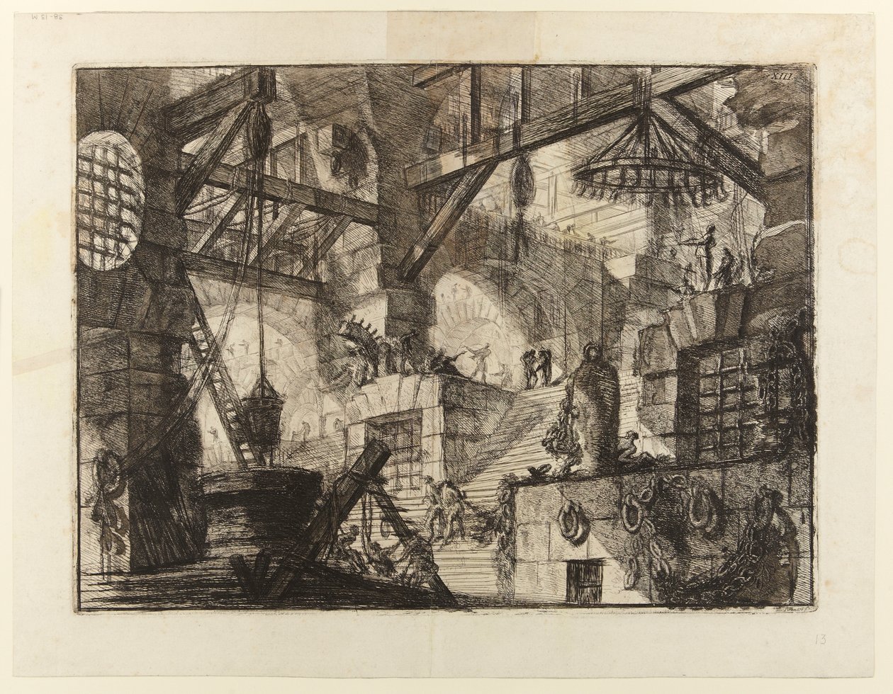 As Prisões da Invenção, placa XIII: O Poço de Giovanni Battista Piranesi
