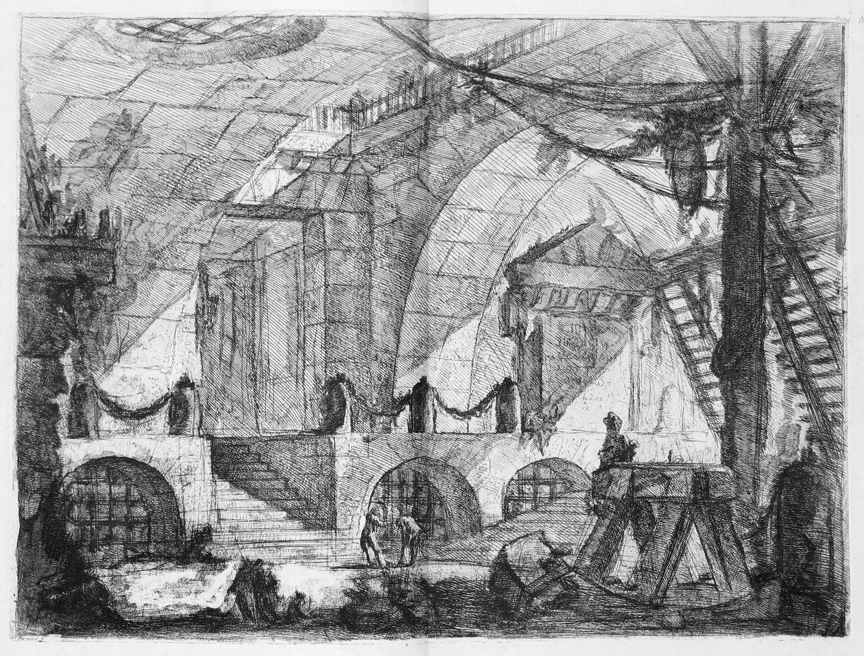 As Prisões da Invenção, Prato XII: O Cavalo de Serra de Giovanni Battista Piranesi