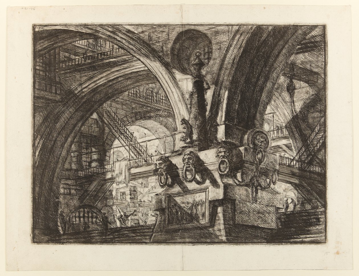 As Prisões da Invenção, placa XV: O Cais com uma Lâmpada de Giovanni Battista Piranesi