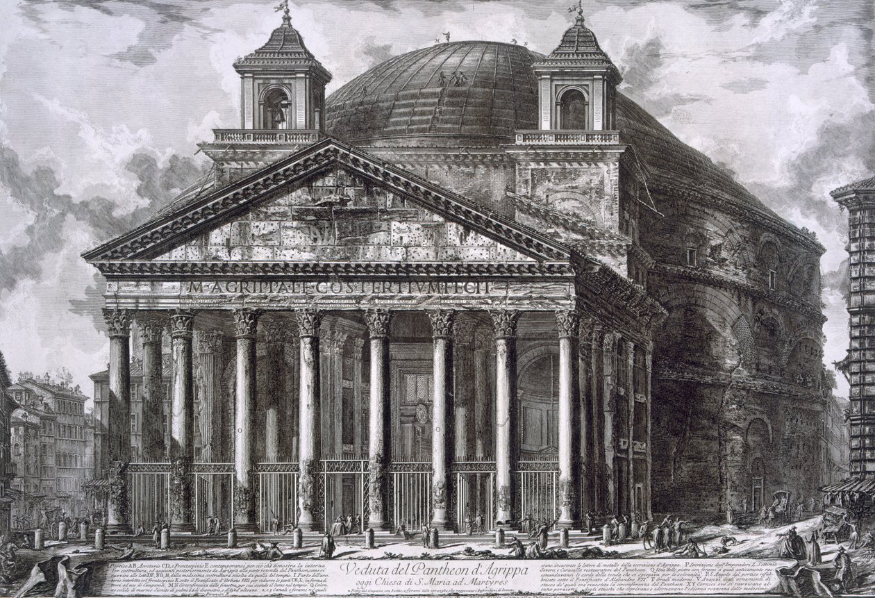 Panteão de Agripa, Roma (gravura) de Giovanni Battista Piranesi