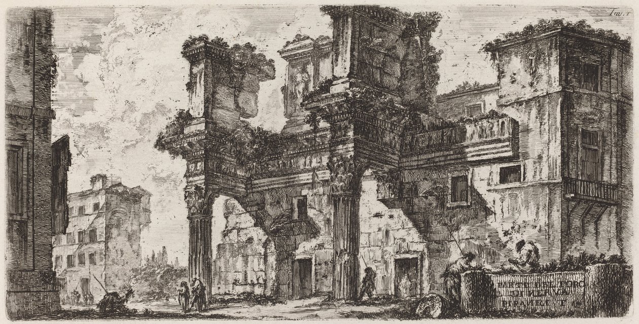 Parte do Fórum de Nerva de Giovanni Battista Piranesi