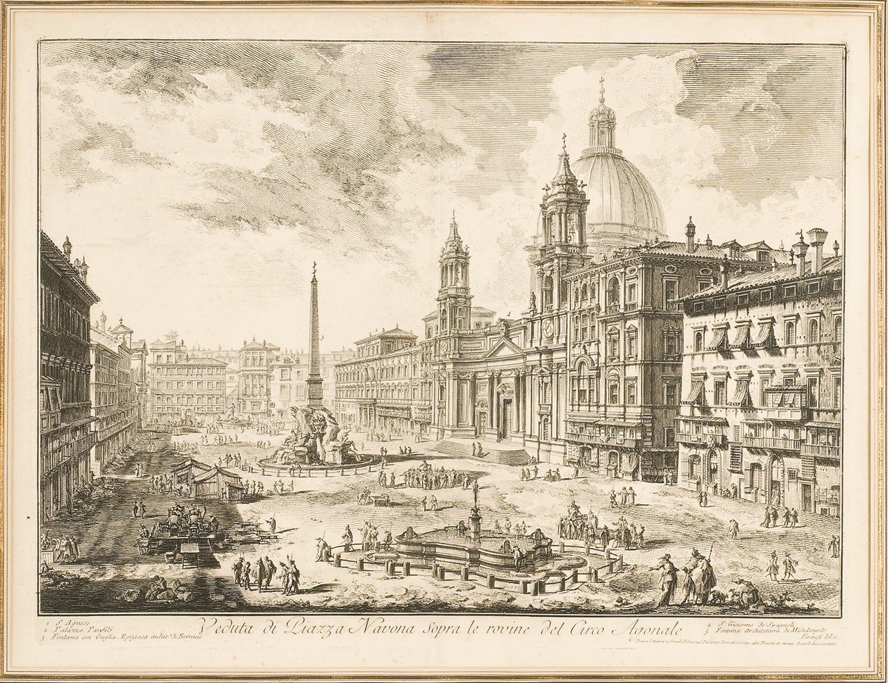 Piazza Navona, placa de &39;Views of Rome&39; de Giovanni Battista Piranesi