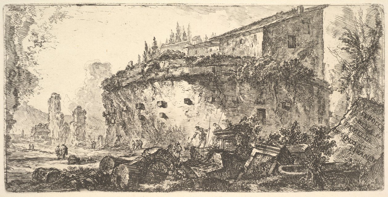 Ilustração 18: O Túmulo do Sepulcro de Scipios da família de Scipioni, ca. 1748 de Giovanni Battista Piranesi