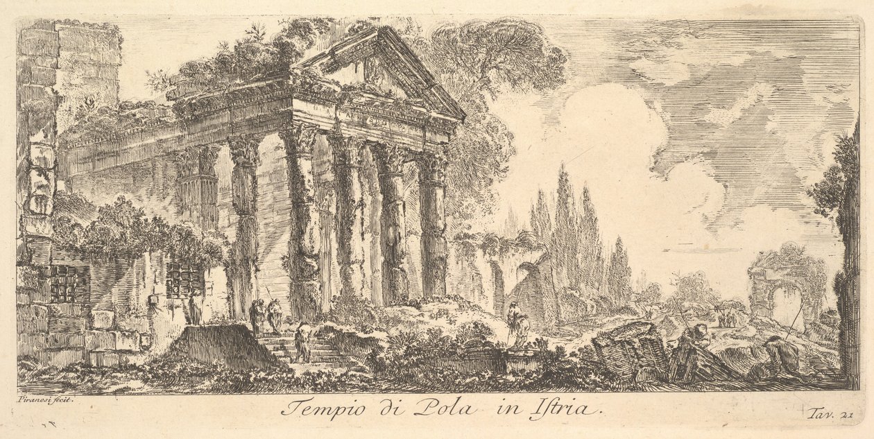 Ilustração 21: Templo de Pula em Ístria Templo de Pula em Ístria, ca. 1748 de Giovanni Battista Piranesi