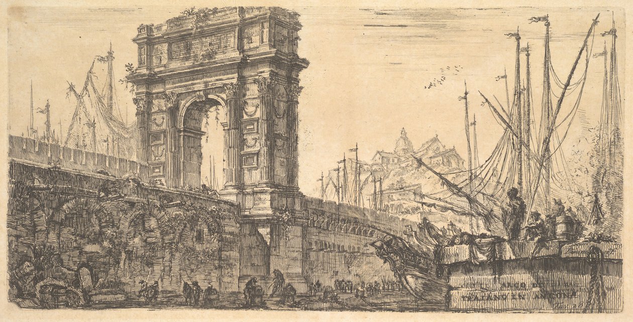 Ilustração 28: Arco de Trajano em Ancona Arco de Trajano em Ancona, ca. 1748 de Giovanni Battista Piranesi
