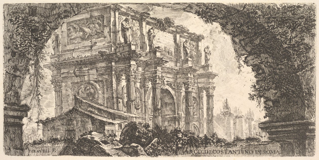 Prancha 9: Arco de Constantino em Roma, de «Antichità Romane de