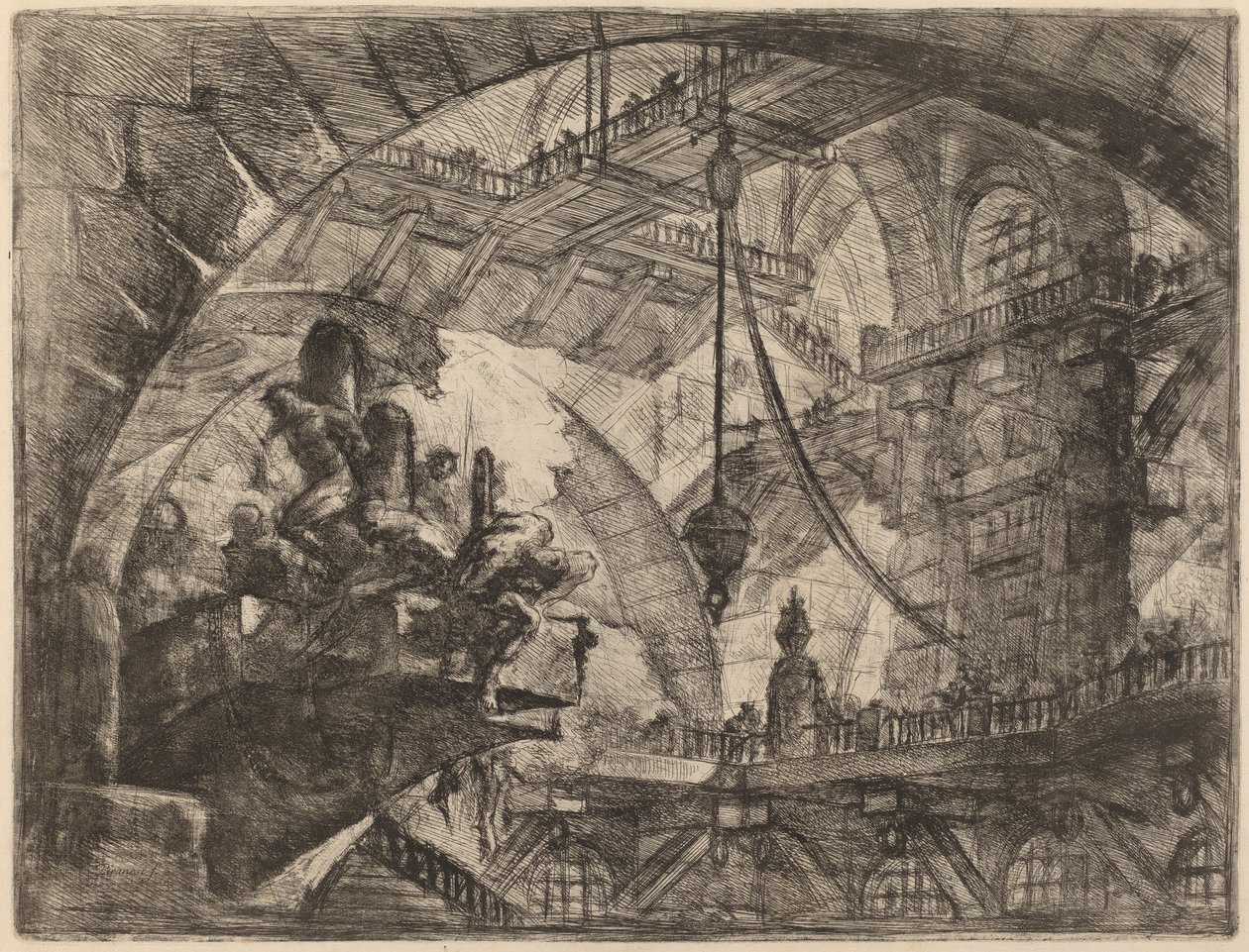 Prisioneiros em uma plataforma de projeção de Giovanni Battista Piranesi