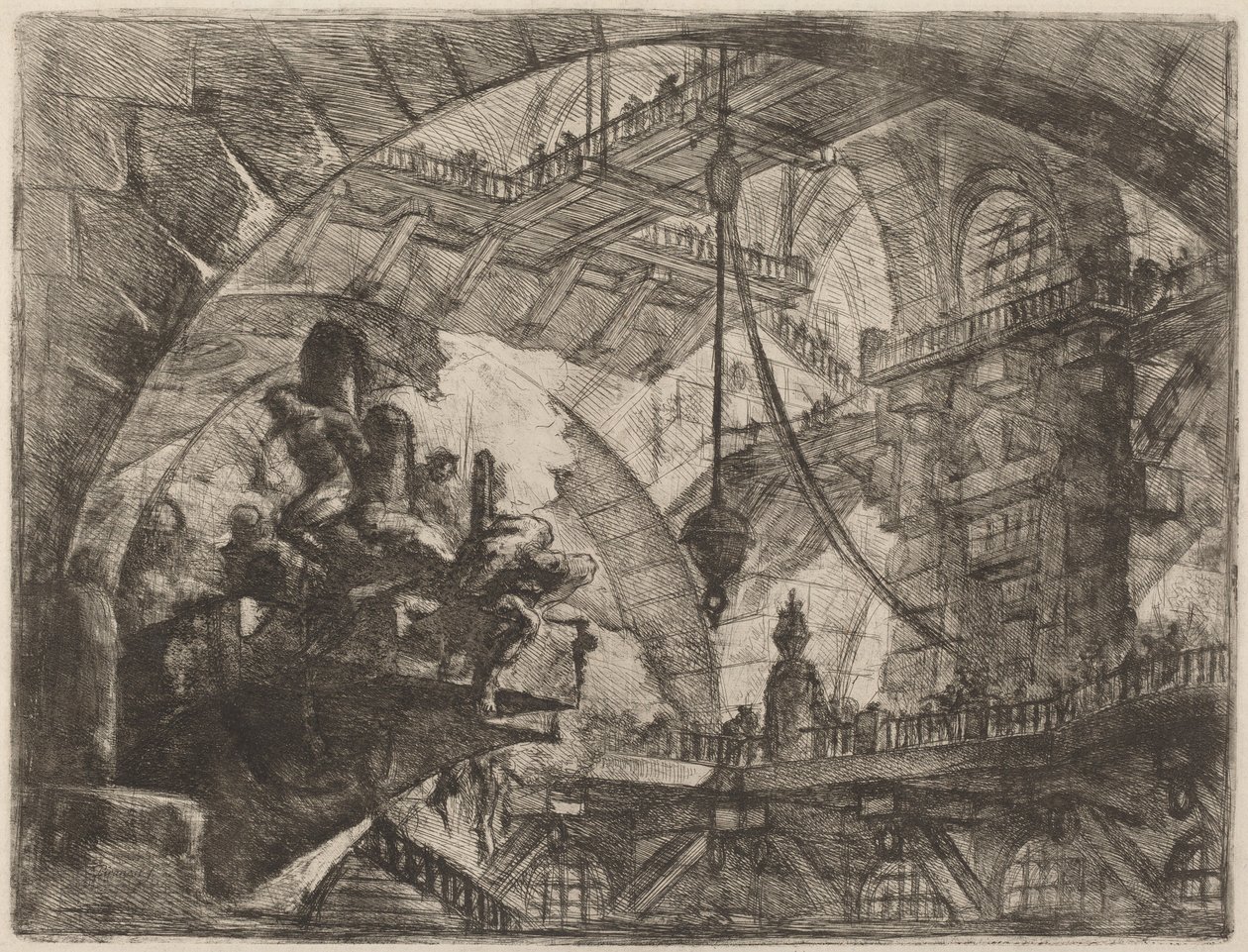 Prisioneiros em uma plataforma de projeção de Giovanni Battista Piranesi