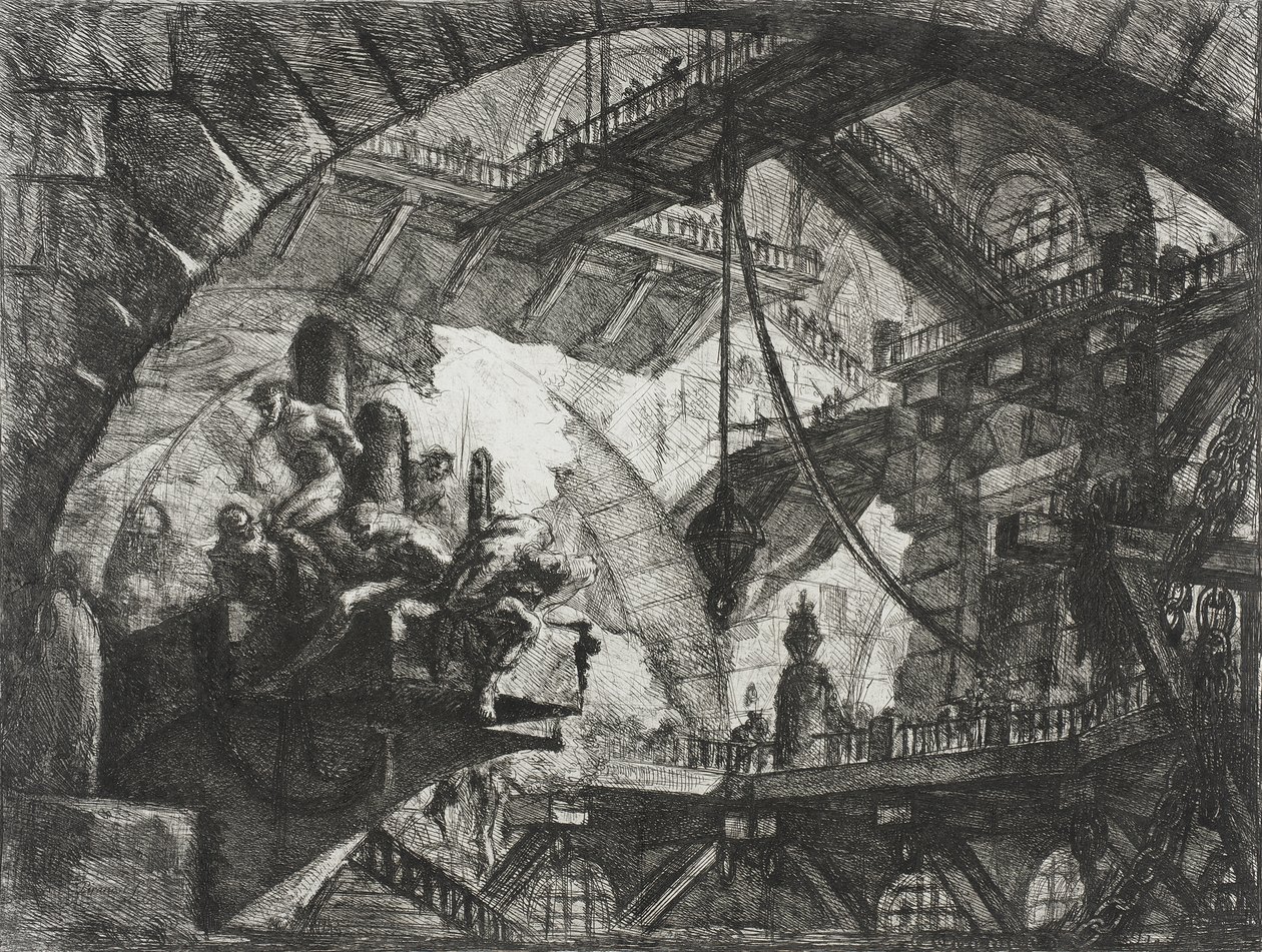 Prisioneiros numa plataforma saliente de Giovanni Battista Piranesi