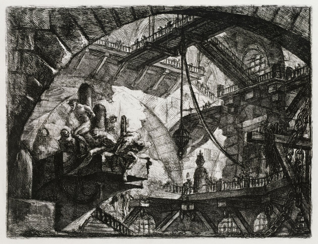 Prisioneiros numa plataforma saliente de Giovanni Battista Piranesi