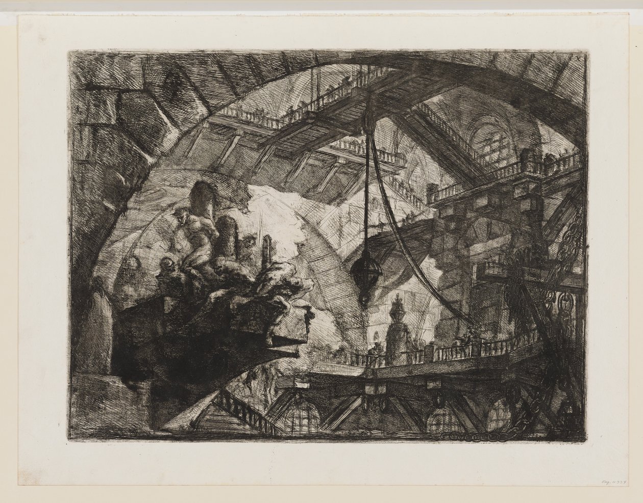 Prisioneiros numa plataforma saliente de Giovanni Battista Piranesi