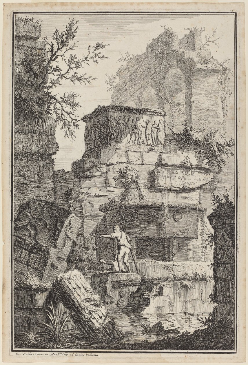 Ruínas de edifícios antigos de Giovanni Battista Piranesi