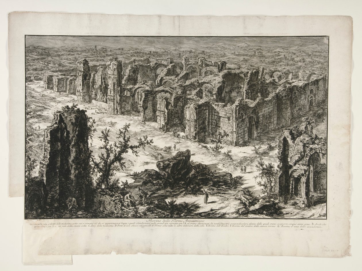 Ruínas das Termas Antoninas [Termas de Caracalla], de Vistas de Roma de Giovanni Battista Piranesi