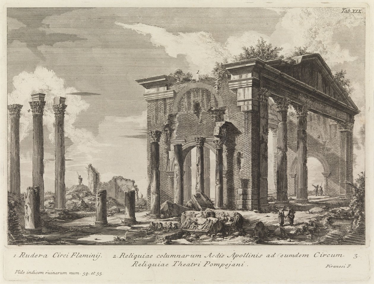 Ruínas do Pórtico de Octávia de Giovanni Battista Piranesi