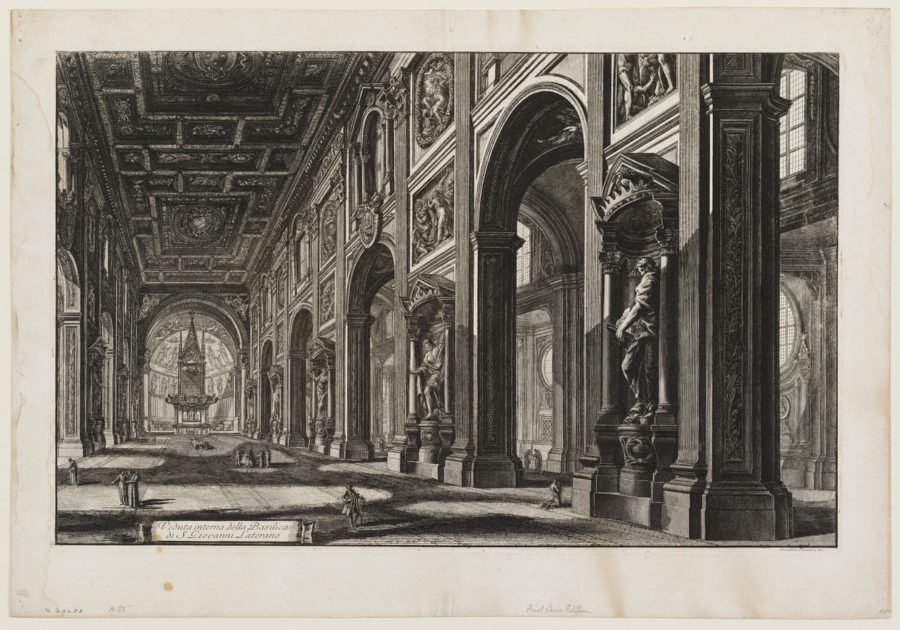 São João de Latrão, interior de Giovanni Battista Piranesi