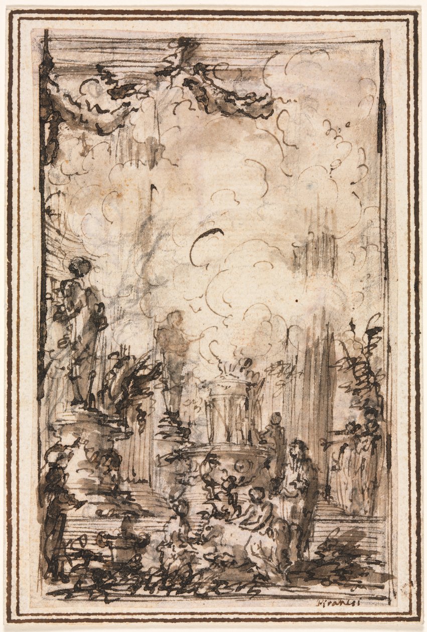 Oferta de sacrifício em um templo de Giovanni Battista Piranesi